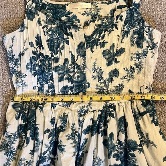 LoveShackFancy Majory Midi Dress - Blue China 2 - Picture 12 of 13